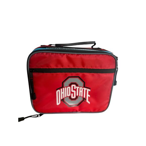 Ohio State Buckeyes Insulated Lunch Box Cooler Bag Red Logo - Picture 1 of 4